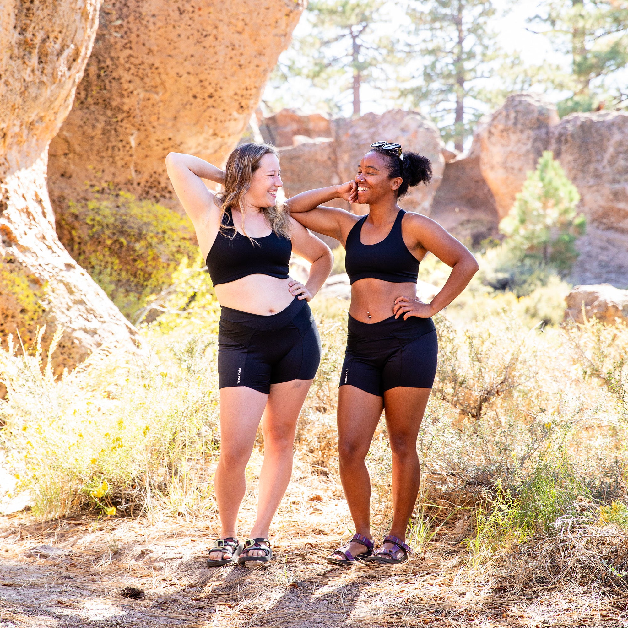 Hiking Sports Bras Best Backpacking Bra TOURA High Cut Cross